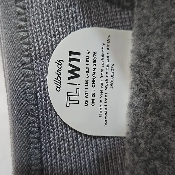 Allbirds tree lounger sneakers women's size 11 NWOT mist gray