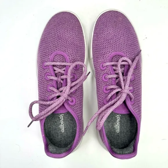 Allbirds Tree Runners TR purple mesh washable sneakers lace-up 10