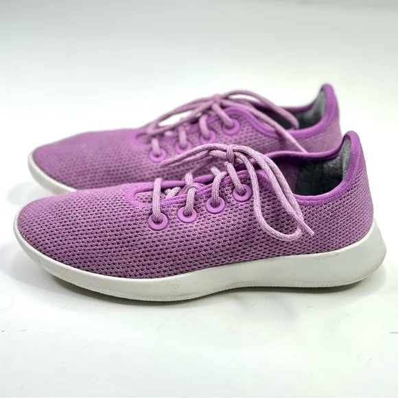 Allbirds Tree Runners TR purple mesh washable sneakers lace-up 10