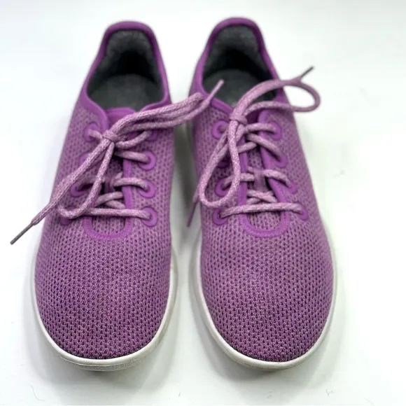 Allbirds Tree Runners TR purple mesh washable sneakers lace-up 10