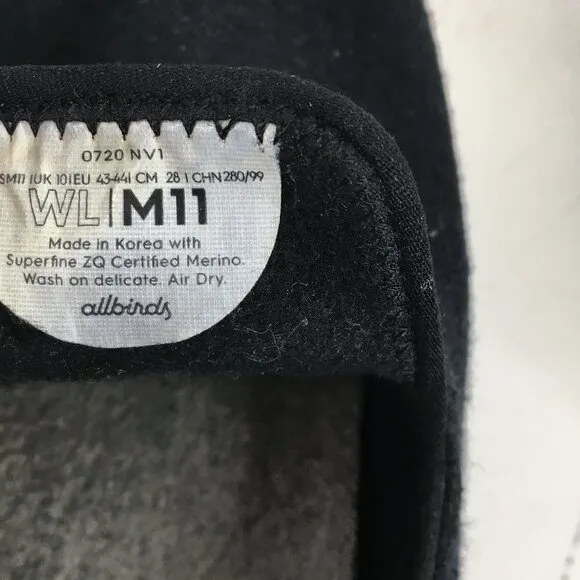 Allbirds WL Wool Loungers Dark Gray Comfort Slip On Casual Loafers Shoes Size 11