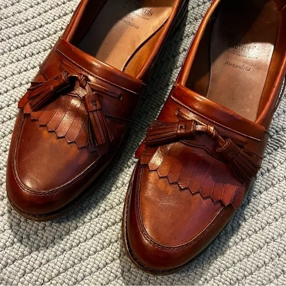 Allen Edmonds Alexandria Tassled Fringe Loafers Leather Kiltie Designer Mens 11