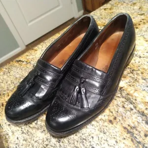 Allen Edmonds Bridgeton Men's Black Leather Kiltie Tassel Loafers Sz 9.5 B