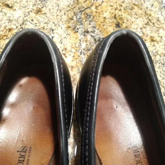 Allen Edmonds Bridgeton Men's Black Leather Kiltie Tassel Loafers Sz 9.5 B