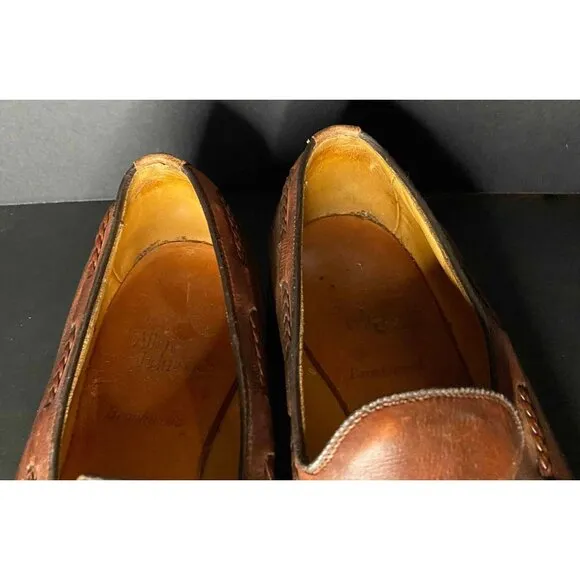 Allen Edmonds Brookwood Brown Tassel Loafers Mens 8 USA 08999 Preppy Casual