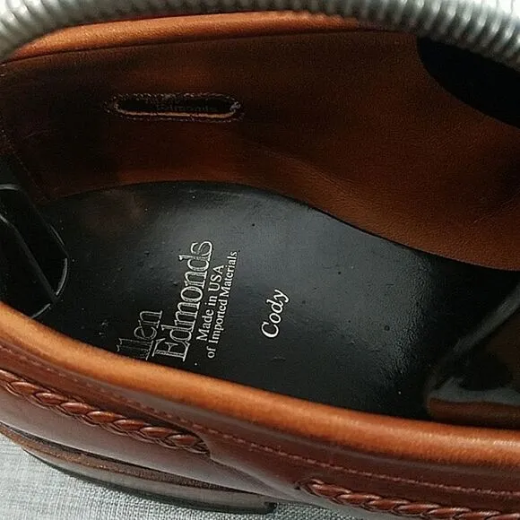 Allen Edmonds Brown leather Cody loafers men's sz 9C