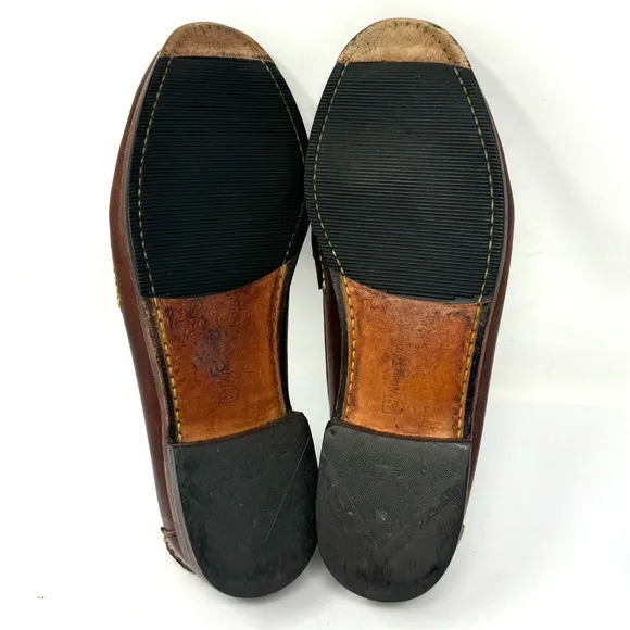 Allen Edmonds Brown Leather Slip On Loafers Mens 10.5