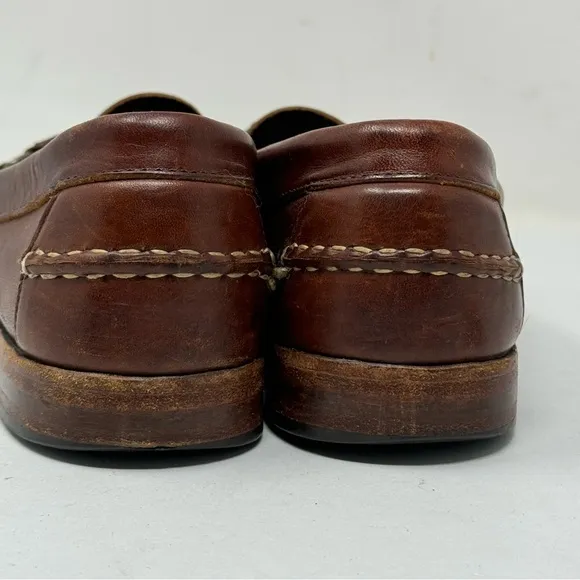 Allen Edmonds Brown Leather Slip On Loafers Mens 10.5