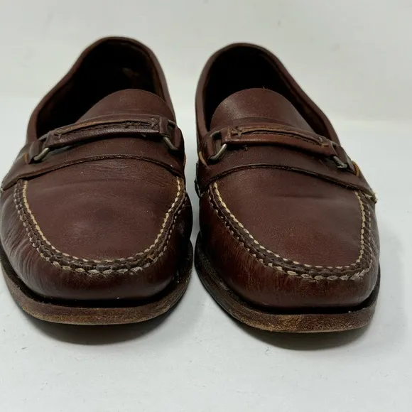 Allen Edmonds Brown Leather Slip On Loafers Mens 10.5