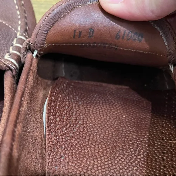 Allen Edmonds Brown Pebbled Leather Loafers Sz. 11