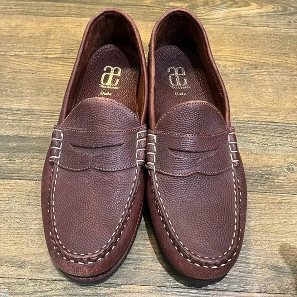 Allen Edmonds Brown Pebbled Leather Loafers Sz. 11