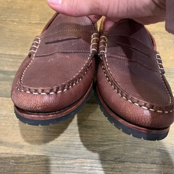 Allen Edmonds Brown Pebbled Leather Loafers Sz. 11