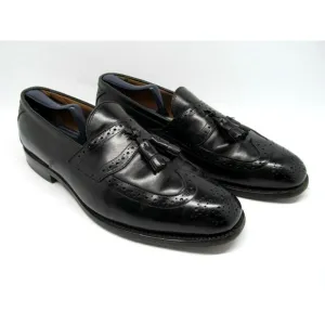 Allen Edmonds Chambrey Mens Black Leather  Wingtip Tassel Loafers Size 9.5 D