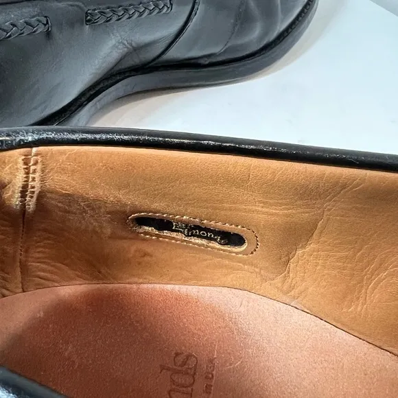 Allen Edmonds Cody Black Leather Tassel Knit Loafers Size 11