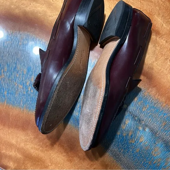 Allen Edmonds Grayson leather tassel slip on loafers 10 made in USA