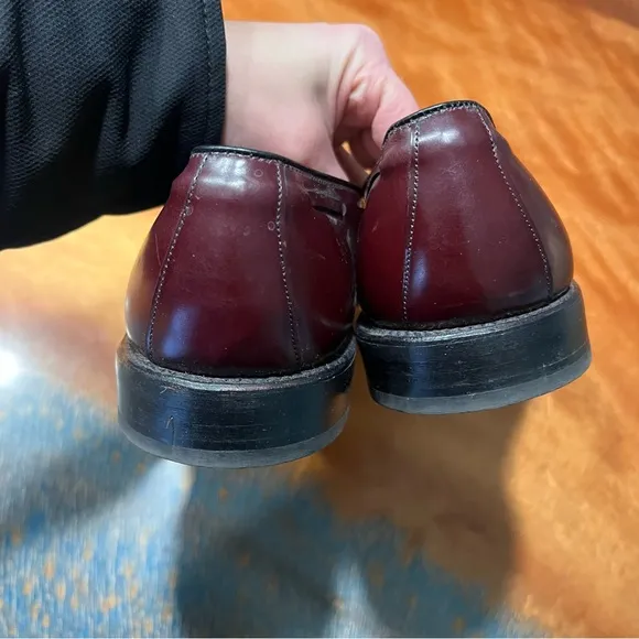 Allen Edmonds Grayson leather tassel slip on loafers 10 made in USA