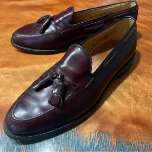 Allen Edmonds Grayson leather tassel slip on loafers 10 made in USA