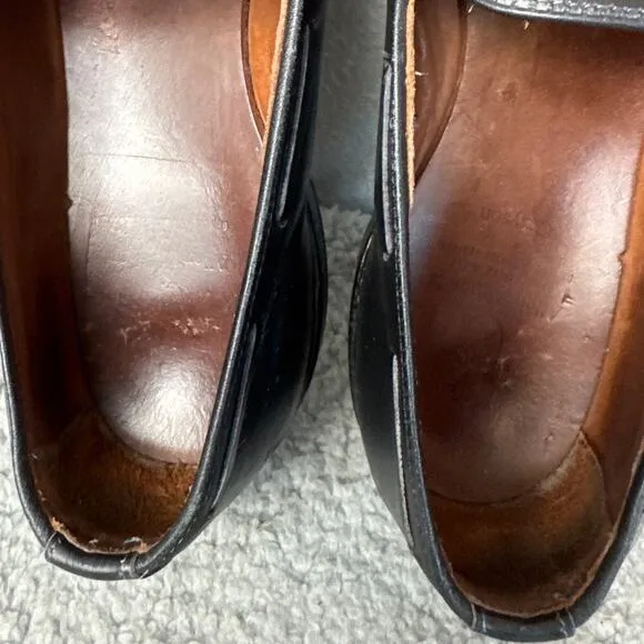 Allen Edmonds Grayson Tassel Loafers Black Calfskin Size 10.5D Timeless Style