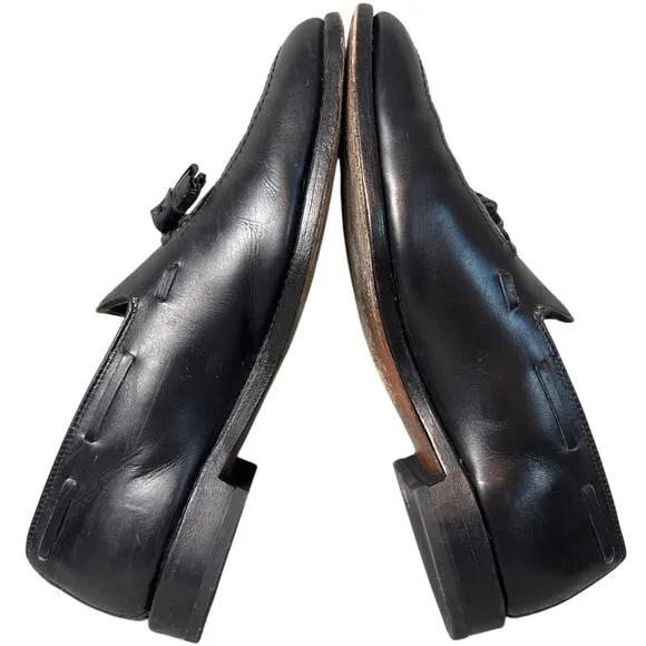 Allen Edmonds Grayson Tassel Loafers Black Calfskin Size 10.5D Timeless Style