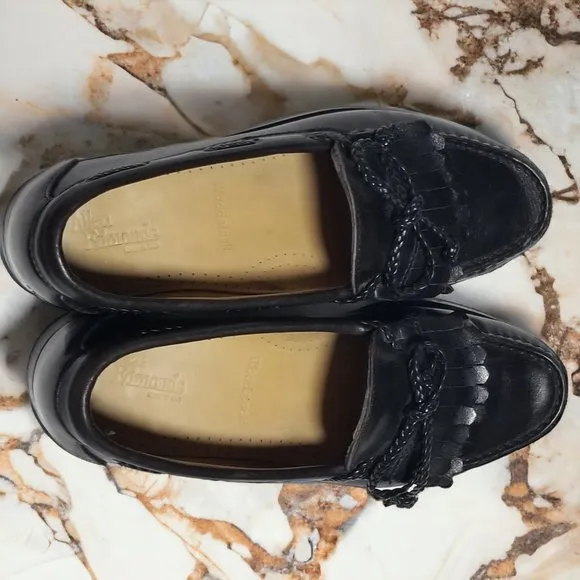 Allen Edmonds Men's Black Leather Tassel Woodstock Slip On Loafer Size 8D