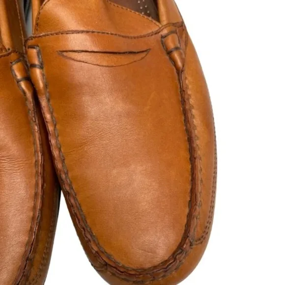 Allen Edmonds Mens Route 100 Leather Driving Penny Loafers Sz 11.5 Brown Casual