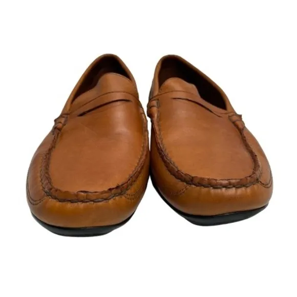 Allen Edmonds Mens Route 100 Leather Driving Penny Loafers Sz 11.5 Brown Casual