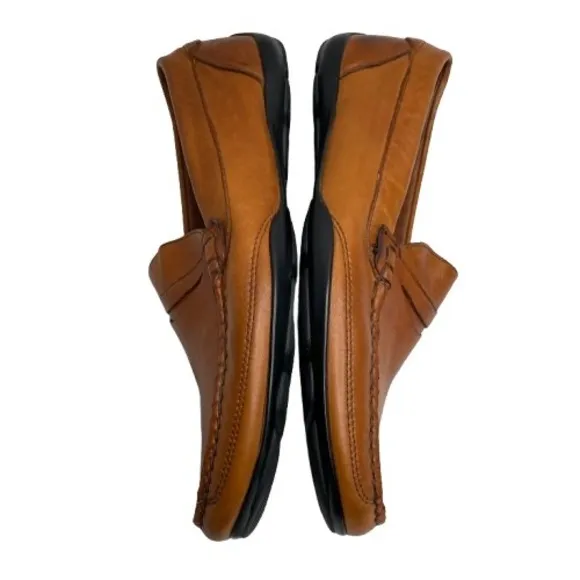 Allen Edmonds Mens Route 100 Leather Driving Penny Loafers Sz 11.5 Brown Casual