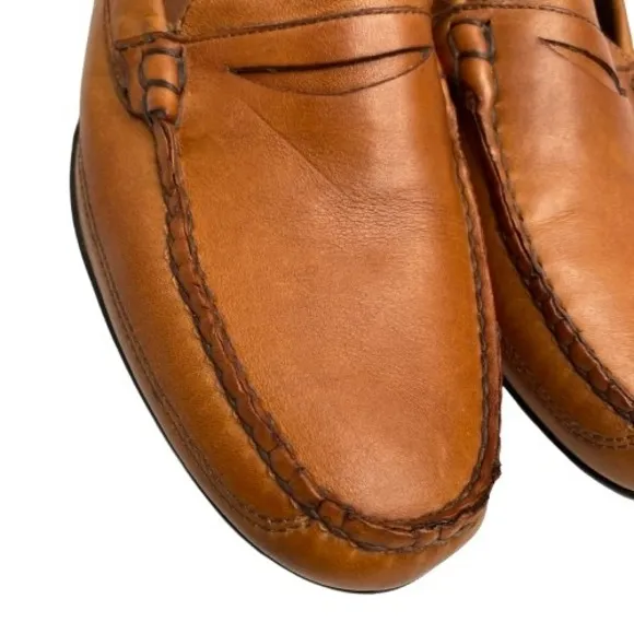 Allen Edmonds Mens Route 100 Leather Driving Penny Loafers Sz 11.5 Brown Casual