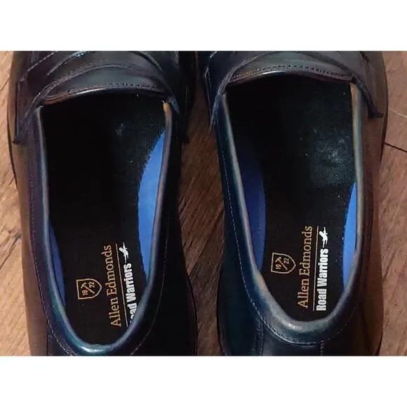 Allen Edmonds Men’s Sz 10 D Penny Loafer Navy Teal Leather Dress Shoes