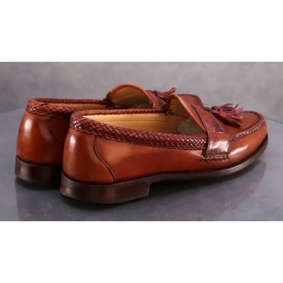 Allen Edmonds Men's Tassel Loafers Casual Shoes Size 9.5 B Leather Brown