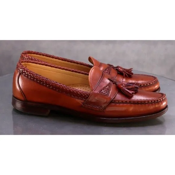 Allen Edmonds Men's Tassel Loafers Casual Shoes Size 9.5 B Leather Brown