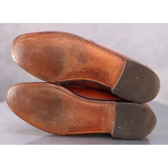 Allen Edmonds Men's Tassel Loafers Casual Shoes Size 9.5 B Leather Brown
