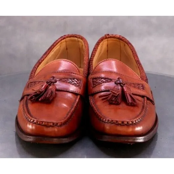 Allen Edmonds Men's Tassel Loafers Casual Shoes Size 9.5 B Leather Brown