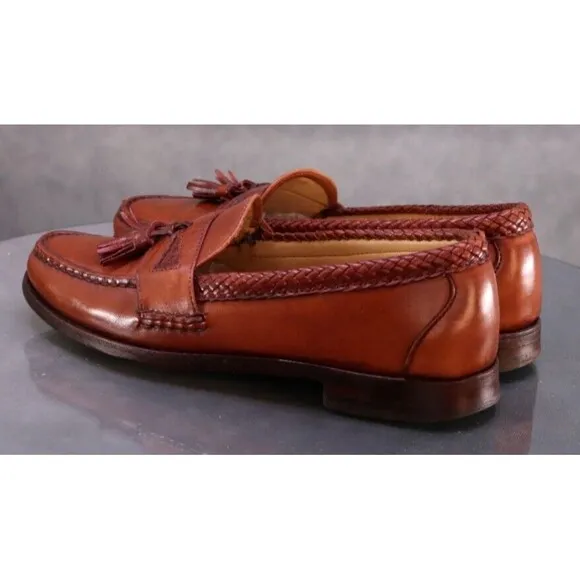 Allen Edmonds Men's Tassel Loafers Casual Shoes Size 9.5 B Leather Brown