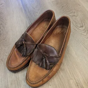 Allen Edmonds Nashua Brown Leather Tassel Loafers. Size 10