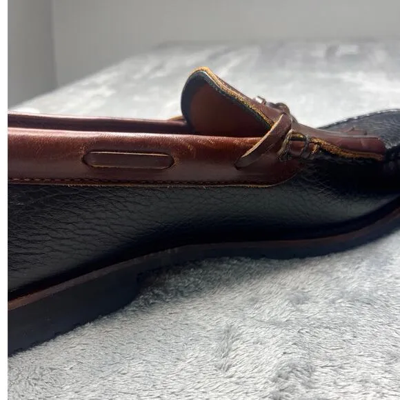 Allen Edmonds Nashua Tassel Loafers Black/Brown Leather Shoe Men's Size‎ 10 1/2