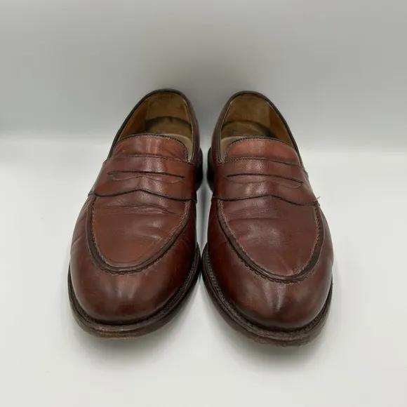 Allen Edmonds RANDOLPH‎ Men's Slip-On Penny Loafers 9 D Brown 4849 Dress Shoes