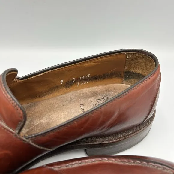 Allen Edmonds RANDOLPH‎ Men's Slip-On Penny Loafers 9 D Brown 4849 Dress Shoes
