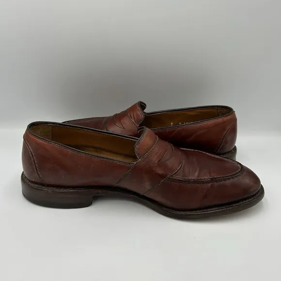 Allen Edmonds RANDOLPH‎ Men's Slip-On Penny Loafers 9 D Brown 4849 Dress Shoes