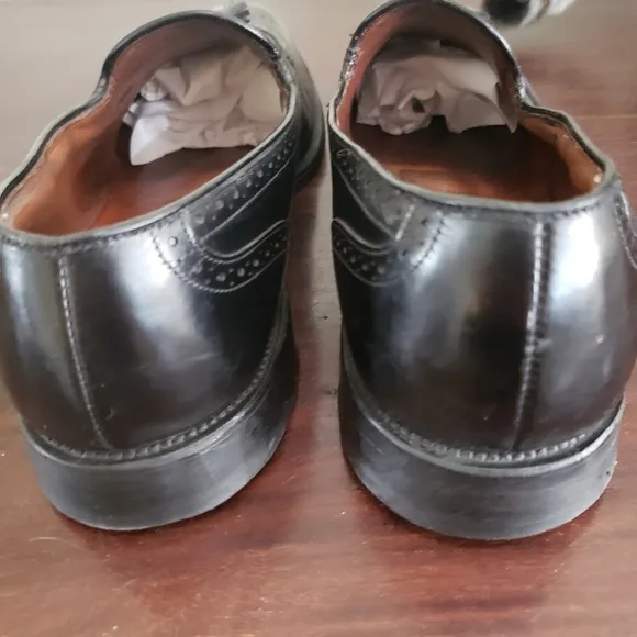 Allen Edmonds Saxon Wingtip Black Leather Tassel Loafers 11 Alan