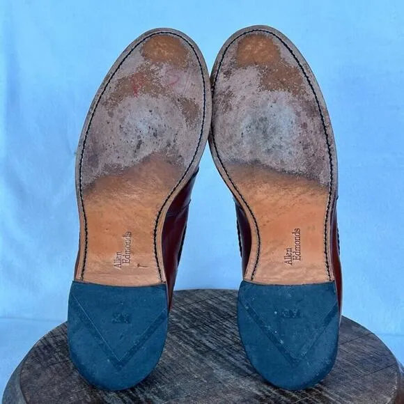 Allen Edmonds Shoes Loafers Men's Size 10.5 Brown Cody Tassel Leather USA VTG