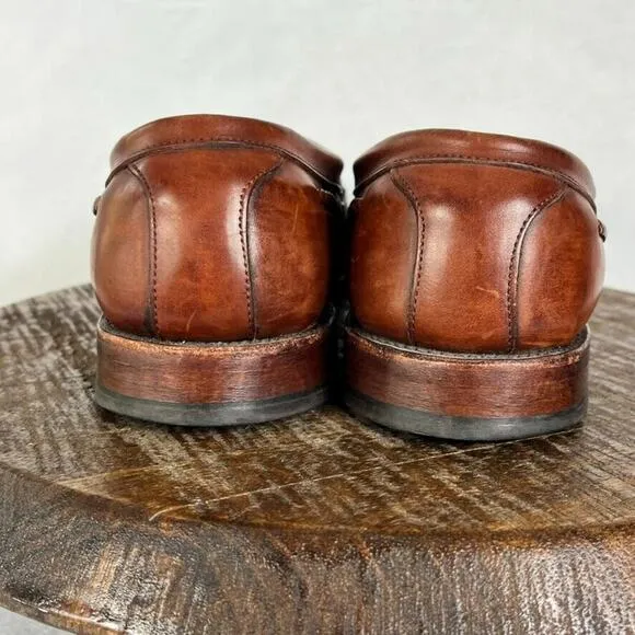 Allen Edmonds Shoes Loafers Men's Size 10.5 Brown Cody Tassel Leather USA VTG