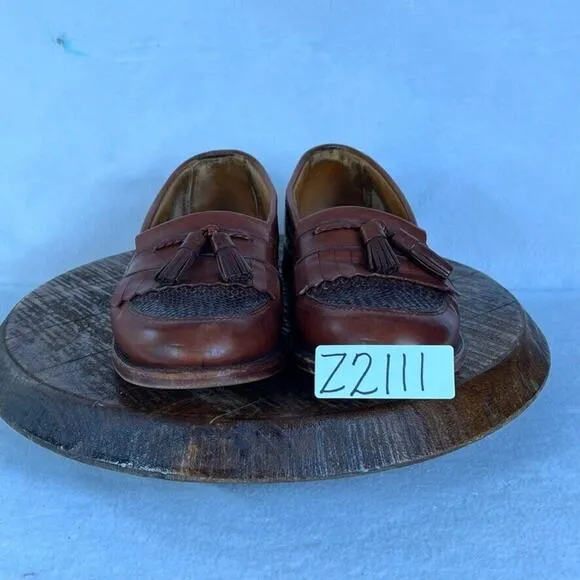 Allen Edmonds Shoes Loafers Men's Size 10.5 Brown Cody Tassel Leather USA VTG