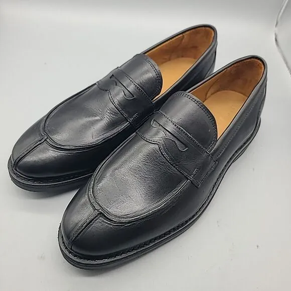 Allen Edmonds Sz 8.5 3E Loafers Shoes DENALI Slip-On Black Leather Penny New