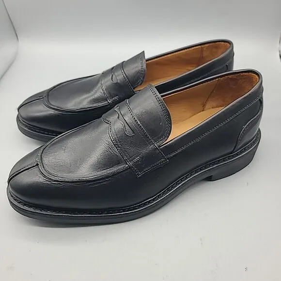 Allen Edmonds Sz 8.5 3E Loafers Shoes DENALI Slip-On Black Leather Penny New