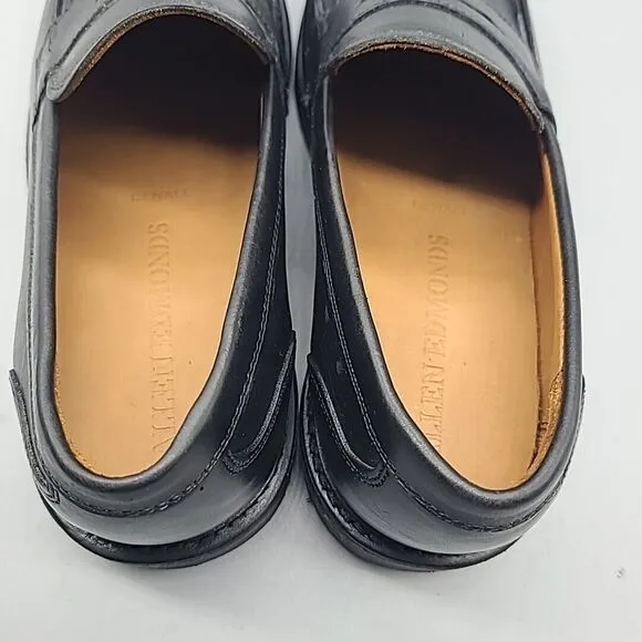 Allen Edmonds Sz 8.5 3E Loafers Shoes DENALI Slip-On Black Leather Penny New