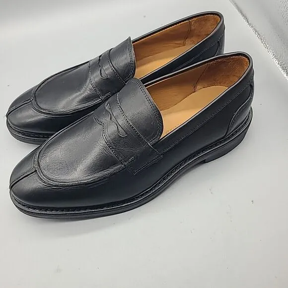 Allen Edmonds Sz 8.5 3E Loafers Shoes DENALI Slip-On Black Leather Penny New