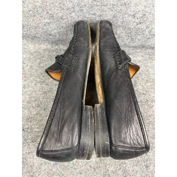 Allen Edmonds Urbino Loafers Men's 10.5D Black Leather Made in Italy Tasseled