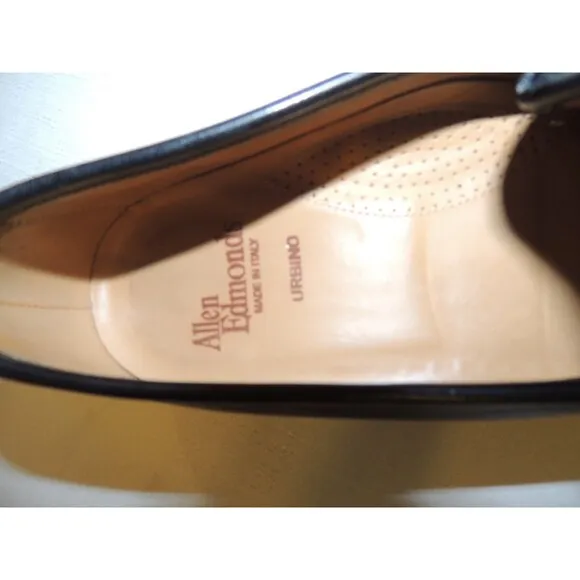 Allen‎ Edmonds Urbino Made in Italy Black Leather Tassel Loafers Sz. US 10D