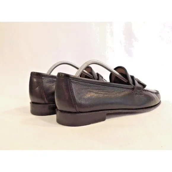 Allen‎ Edmonds Urbino Made in Italy Black Leather Tassel Loafers Sz. US 10D
